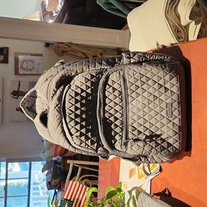 Vera Bradley Gray Qyilted Backpack- XL